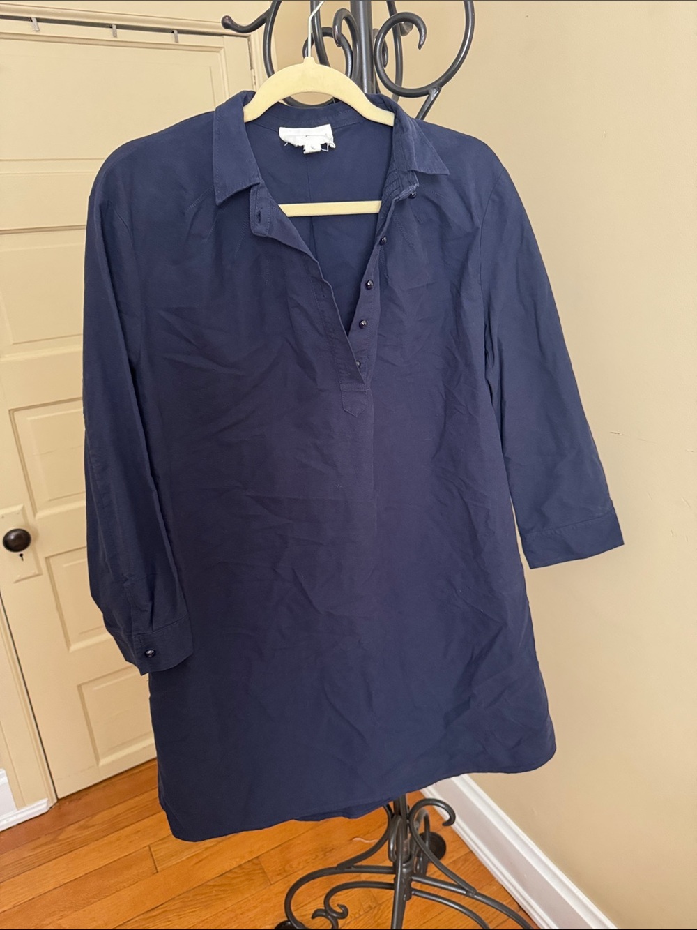 Pomander Place Navy Popover Tunic